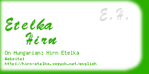 etelka hirn business card